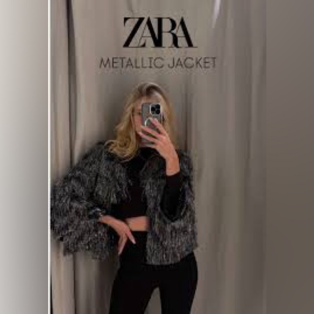 ZARA 8741/499/808/030/295 Bloggers Fav Fringed Metallic Thread Jacket